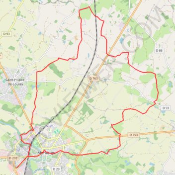 Trace GPS Le Bois Noir - Balade vers Montaigu, itinéraire, parcours