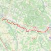Trace GPS Cognac Les Gonds Flow aller retour 65 kms, itinéraire, parcours