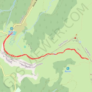 Trace GPS Cantal - Dienne - Puy Mary - Col de Cabre, itinéraire, parcours