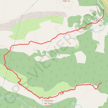 Trace GPS Montagne de Thiey, itinéraire, parcours