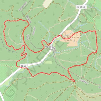 Trace GPS Le Pech de Bize - Montouliers Agel, itinéraire, parcours