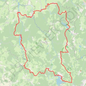 Trace GPS Route des lacs du Morvan, itinéraire, parcours