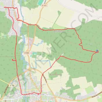 Trace GPS Randonnée pédestre à Moigny-sur-Ecole, itinéraire, parcours