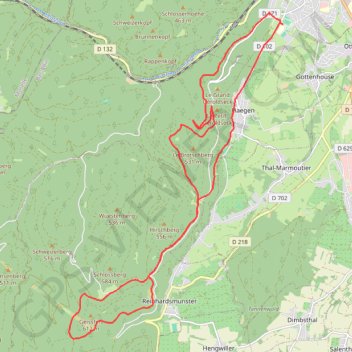 Trace GPS Saverne - Haberaker, itinéraire, parcours