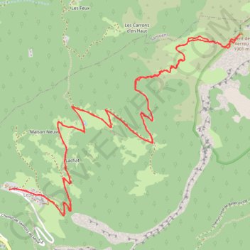 Trace GPS Dent de Verreu, itinéraire, parcours
