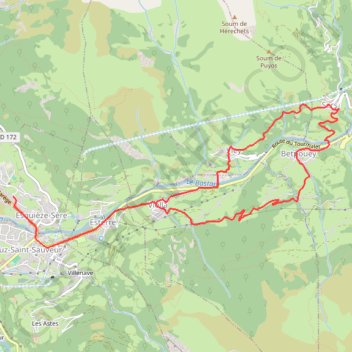 Trace GPS Les villages de Labatsus depuis Esquièze-Sère, itinéraire, parcours