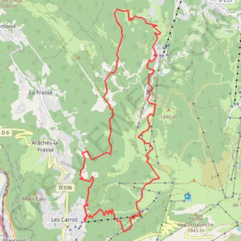 Trace GPS Les Carroz - Morillons, itinéraire, parcours