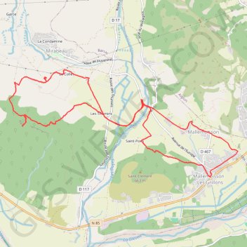 Trace GPS Mallemoisson - Mirabeau - Mallemoisson, itinéraire, parcours