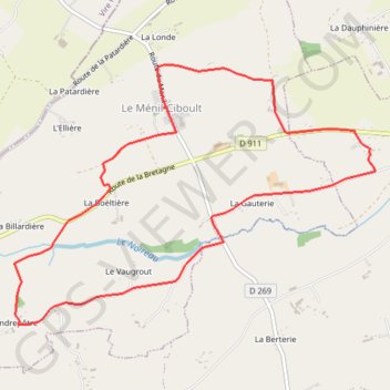 Trace GPS Noirée - Le Menil-Ciboult, itinéraire, parcours