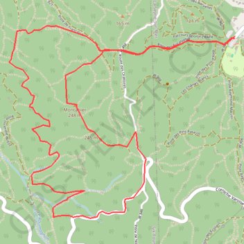 Trace GPS Janas - Montanier, itinéraire, parcours