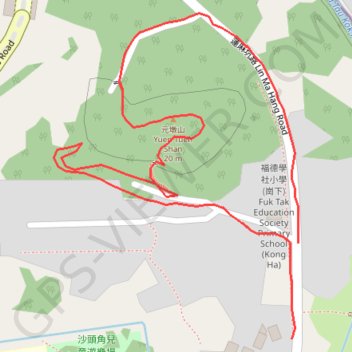 Trace GPS 元墩山, itinéraire, parcours