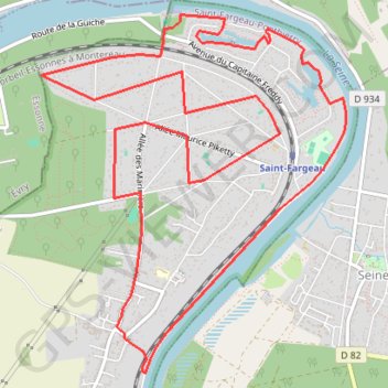 Trace GPS Saint-Fargeau-Ponthierry, itinéraire, parcours