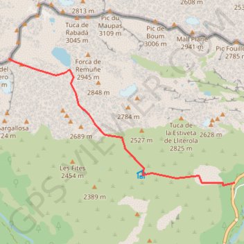 Trace GPS Perdiguero par Lliterola, itinéraire, parcours