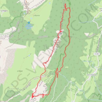 Trace GPS Pas de la rousse et Sangles belles ombres (Chartreuse), itinéraire, parcours