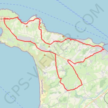 Trace GPS La Haguarde Bitumeuse - Gréville-Hague, itinéraire, parcours