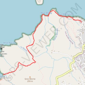 Trace GPS Anse à l'Âne - Anse Noire, itinéraire, parcours