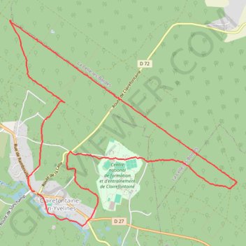 Trace GPS Clairefontaine-en-Yvelines (Yvelines 78), itinéraire, parcours