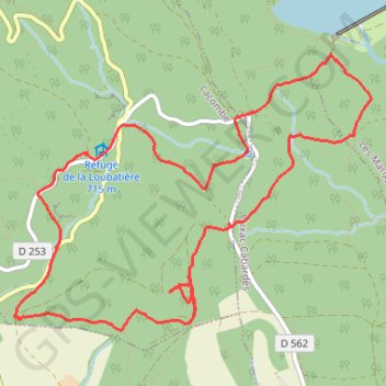 Trace GPS Loubatière-Eoliennes, itinéraire, parcours