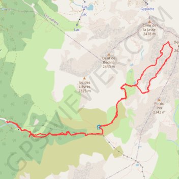 Trace GPS Belledonne-Arête de l'Aigleton (Course alpine), itinéraire, parcours
