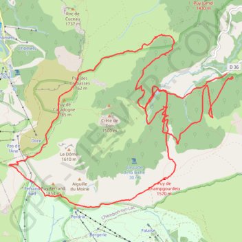 Trace GPS Vallée de Chaudefour - Circuit Ferrand, itinéraire, parcours