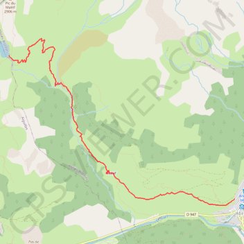 Trace GPS Lac grand Laus depuis Abriès, itinéraire, parcours
