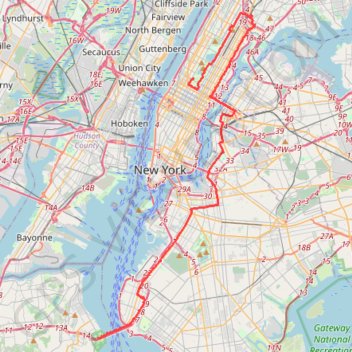 Trace GPS New York City Marathon, itinéraire, parcours