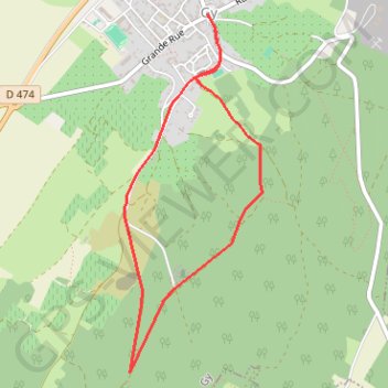 Trace GPS Monts de Gy - Le Bois de Natoy, itinéraire, parcours