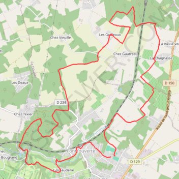 Trace GPS Rando Fontcouverte, itinéraire, parcours