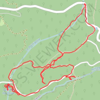 Trace GPS 2018-12-24 12:42 cascade du devez et fosse a loup, itinéraire, parcours