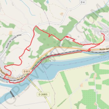 Trace GPS Boudou entre canal et Garonne, itinéraire, parcours