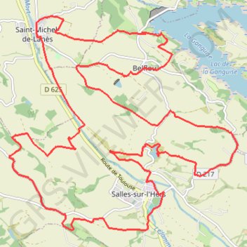Trace GPS Circuit de Salles-sur-L'Hers, itinéraire, parcours