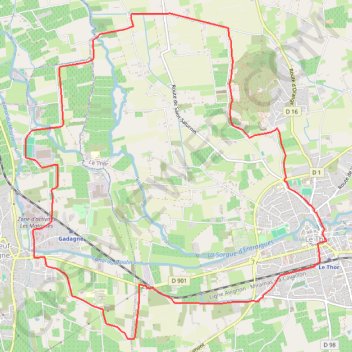 Trace GPS Entre vignobles et vergers au pays des Sorgues - Châteauneuf-de-Gadagne, itinéraire, parcours