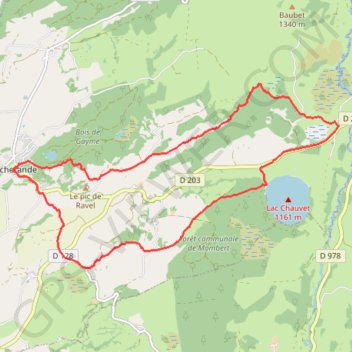 Trace GPS Sancy - Lac Chauvet - Secteur Picherande, itinéraire, parcours