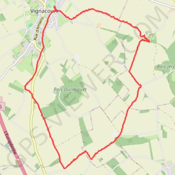 Trace GPS Rando Vignacourt, itinéraire, parcours