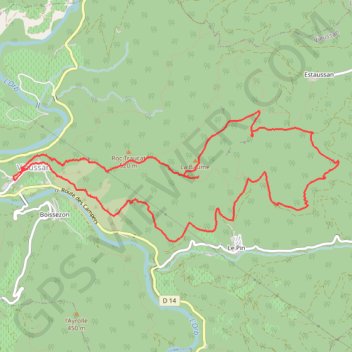 Trace GPS La Tour du Pin - Vieussan, itinéraire, parcours