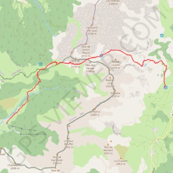 Trace GPS Lachaup La Jarjatte, itinéraire, parcours