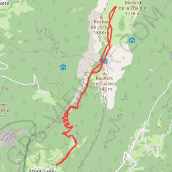 Trace GPS Le col d'Hurtière, itinéraire, parcours