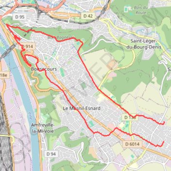 Trace GPS Rando à Bonsecours, itinéraire, parcours