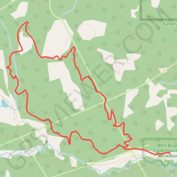 Trace GPS Braggin Rights to Long Distance Loop, itinéraire, parcours
