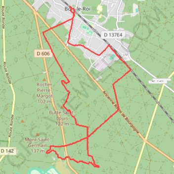 Trace GPS Boucle à partir de Bois-le-Roi, itinéraire, parcours