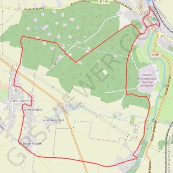 Trace GPS Sur les traces de Marie de Cressay - Beynes, itinéraire, parcours
