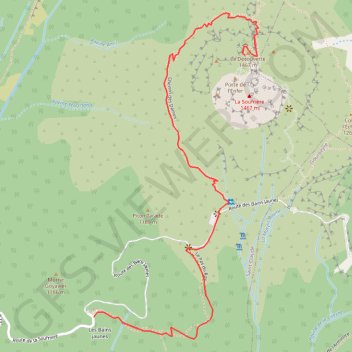 Trace GPS [Itinéraire] La Soufrière, itinéraire, parcours