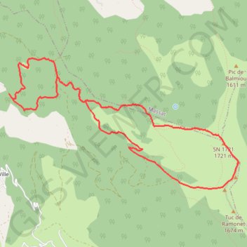 Trace GPS Tuc de la Coume, itinéraire, parcours