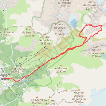 Trace GPS Pointe de la Séchette, itinéraire, parcours