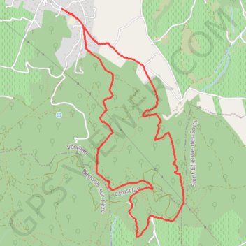 Trace GPS De Vénéjan au Château de Gicon, itinéraire, parcours