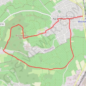 Trace GPS bischoffsheim bischenberg, itinéraire, parcours