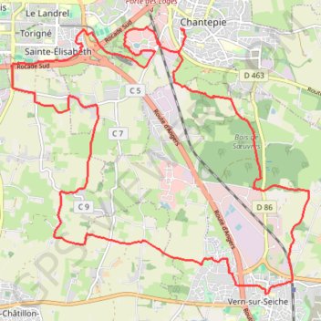 Trace GPS La Campagne au sud de Rennes, itinéraire, parcours