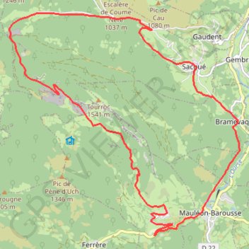 Trace GPS Tour du Tourroc, itinéraire, parcours