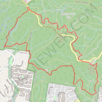 Trace GPS Mount Coot-tha Reserve, itinéraire, parcours