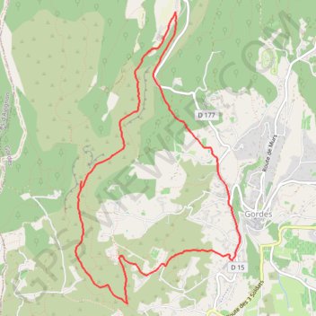 Trace GPS Abbaye de Sénanque, Gordes, village des Bories et retour par Sénancole, itinéraire, parcours